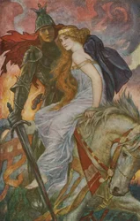 Lancelot entführt Guenevere